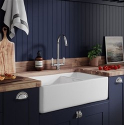 Thomas Denby - Thomas Denby Suffolk 800 1.5 Bowl Ceramic Belfast Sink