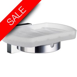 Smedbo - House Holder With Frosted Glass Soap Dish