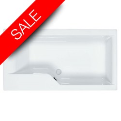 Carron Baths - Swing Carronite Shower Bath NTH 1575 x 850mm RH
