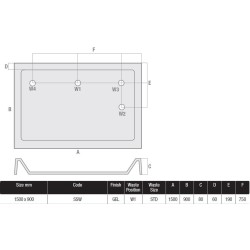 MX Shower Trays - Stone Resin Flat Top 1500 x 900mm Rectangular Shower Tray