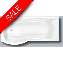 Carron Baths - Delta Carronite NTH Shower Bath 1600 x 700-800mm LH