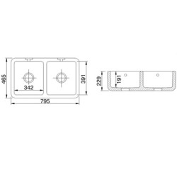 Shaws - Shaws Classic Double Sink 800mm