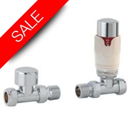 Eastbrook - Biava Straight TRV & Lockshield Valve 15mm