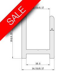 Vessini - X Series Surface Channel For Up To 10mm Glass 1200MM