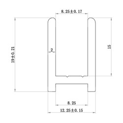 Abacus - Glass Surface Channel 8 x 1200mm