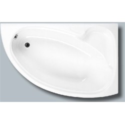Carron Baths - Dove Carronite Offset Corner Bath NTH 1550 x 950mm LH
