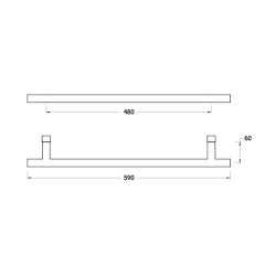 Abacus - Tiempo Towel Hanger 590mm