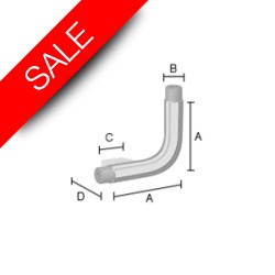 Smedbo - Living Connection L-Shape Left 130x130mm Dia 32mm