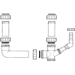 Clearwater - Clearwater Plumbing Kit For 2 Bowl