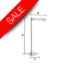 Smedbo - Outline Double Towel Rail Freestanding Square
