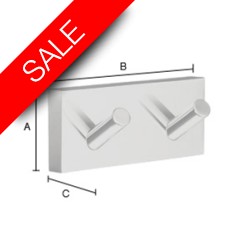 Smedbo - House Double Towel Hook Length 90mm