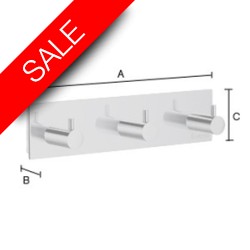 Smedbo - Pool Triple Hook Length 165mm Height 40mm