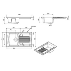 Thomas Denby - Thomas Denby Sonnet Inset 1.0 Bowl Sink & Drainer