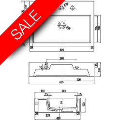 Saneux - Matteo Washbasin 60 x 42 1TH