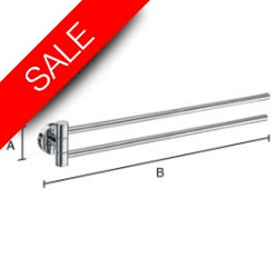 Smedbo - Home Swing Arm Towel Rail Length 440mm