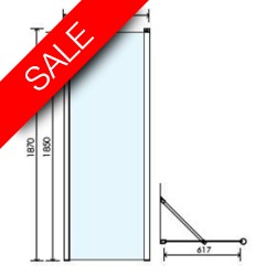 Vessini - E Series Walk-in Shower Screen End Panel 700 x 1850mm