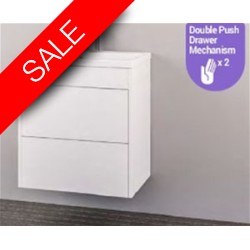 Eastbrook - Oslo 580mm Wall Hung Push Drawer Basin Unit