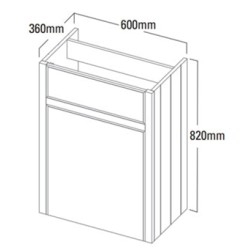 Roper Rhodes - Hampton 600mm Back To Wall WC Unit