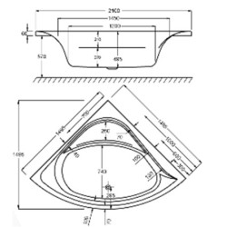 Carron Baths - Centennial 5mm Corner Bath 1500 x 1500mm