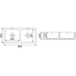 Shaws - Shaws Classic Double 1000 Sink