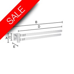 Smedbo - Ice Swing Arm Towel Rail Length 400mm