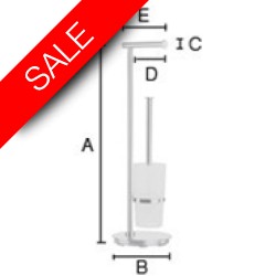 Smedbo - Outline Lite Toilet Roll Holder - Toilet Brush