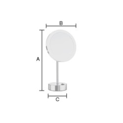 Smedbo - Outline Shaving/Make-Up Mirror W/LED-Technology Dual Light