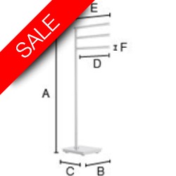 Smedbo - Outline Lite Triple Swing Arm Towel Rail Square