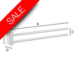 Smedbo - Air Swing Arm Towel Rail Length 440mm