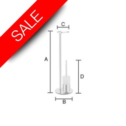 Smedbo - Outline Toilet Roll Holder Freestanding/Toilet Brush