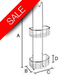 Smedbo - Sideline Basic Shower Basket Double