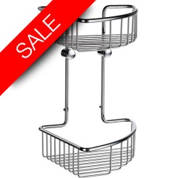 Smedbo - Sideline Basic Corner Soap Basket Double 207 x 207mm