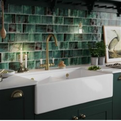 Thomas Denby - Thomas Denby Wessex 900 Ceramic 2 Bowl Belfast Sink