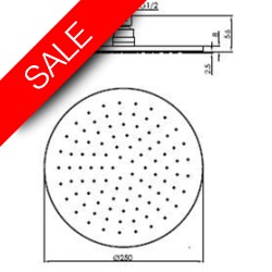 Vessini - Round Shower Head 250mm