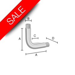 Smedbo - Living Connection L-Shape Right 130x130mm Dia 32mm