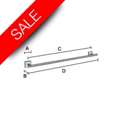Smedbo - House Single Towel Rail Length 648mm, cc 600mm