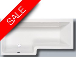 Carron Baths - Quantum 5mm Shower Bath NTH 1500 x 700-850mm LH