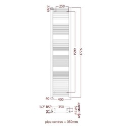 Radox - Premier Towel Warmer - 1800 x 400mm